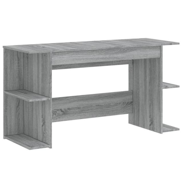 Berkfield Home Desk Grey Sonoma 140x50x75 cm Engineered Wood - Size: 140 x 50 x 75 cm - image 1