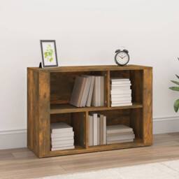 Berkfield Home Sideboard Smoked Oak 80x30x54 cm Engineered Wood in Brown - Size: 80 x 30 x 54 cm - thumbnail 2