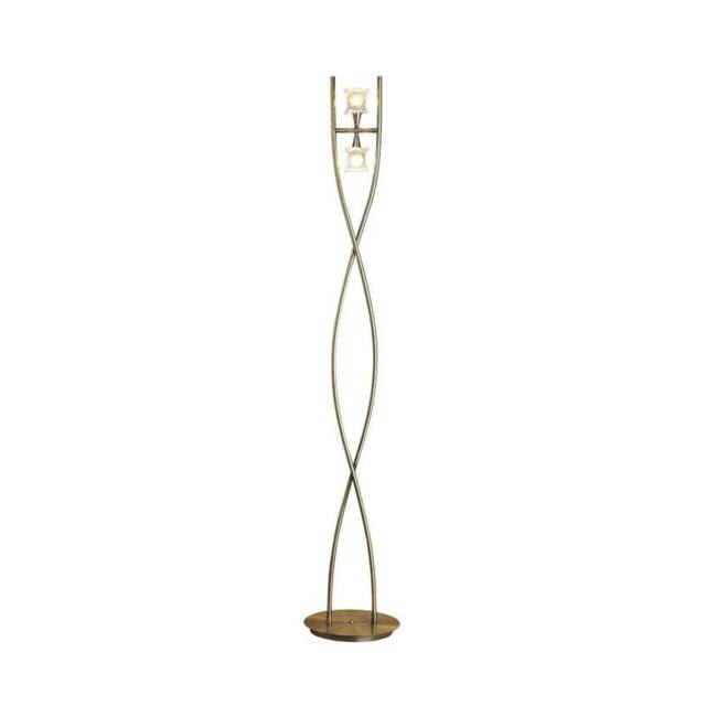 Netlighting Rosa Floor Lamp 2 Light G9 Antique Brass in Bronze - image 1