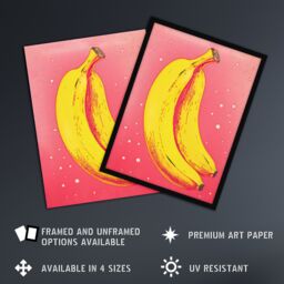 "Artery8 Wall Art Print Simple Banana Minimal Kitchen Art Minimalist Interior Decor Poster - Size: W12"" x H16""" - thumbnail 2