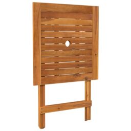 Berkfield Home 3 Piece Folding Garden Dining Set Solid Acacia Wood in Brown - thumbnail 5
