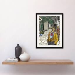 Artery8 Moriz Jung Naturally Gifted Singer Serenade Painting Framed Art Print - Size: A4 - thumbnail 2