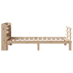 Berkfield Home Bed Frame with Headboard without Mattress 90x190 cm Single in Brown - thumbnail 7