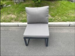 Fimous Aluminium 10 Seater Lounge Corner Sofa Outdoor Garden Furniture Sets Gas Fire Pit Dining Table Set Dark Grey - thumbnail 5