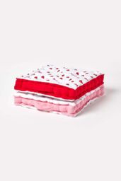 Homescapes Cotton Hearts Floor Cushion in Pink - Size: 50 cm x 50 cm - thumbnail 6