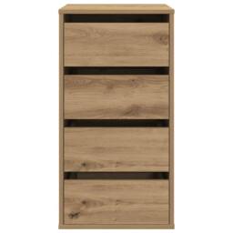 Berkfield Home Corner Chest of Drawers Artisian Oak 40x41x76 cm Engineered Wood in Brown - Size: 40 x 41 x 76 cm - thumbnail 4