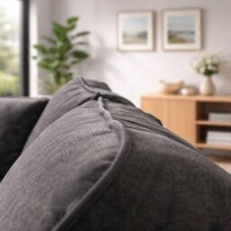 Furnishings For Less UK Ascot 3 + 2 Seater Sofa Set Chenille Fabric Charcoal - thumbnail 7