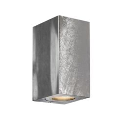 Nordlux Canto Outdoor Wall Light Silver Galv Steel Garden GU10 IP44 Mains