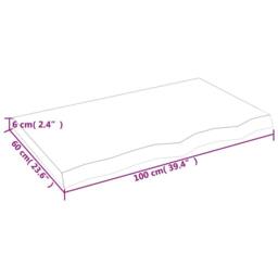 Berkfield Home Wall Shelf Dark Grey 100x60x(2-6) cm Treated Solid Wood Oak - thumbnail 9