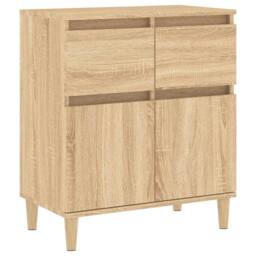 Berkfield Home Sideboard Sonoma Oak 60x35x70 cm Engineered Wood in Light Brown - Size: 60 x 35 x 70 cm - thumbnail 1
