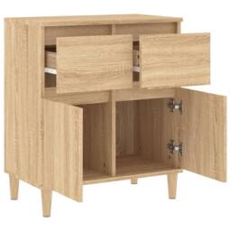 Berkfield Home Sideboard Sonoma Oak 60x35x70 cm Engineered Wood in Light Brown - Size: 60 x 35 x 70 cm - thumbnail 6