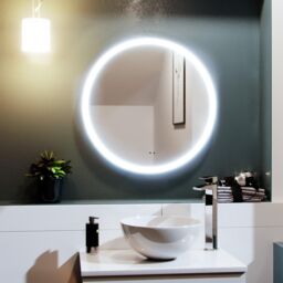 Nes Home Round Motion Sensor Bathroom LED Mirror Demister Anti-fog 600mm in Silver - thumbnail 2