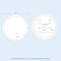 Nes Home Round Motion Sensor Bathroom LED Mirror Demister Anti-fog 600mm in Silver - thumbnail 5