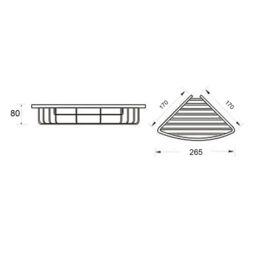 Nes Home Single Corner Shower Bathroom Caddy Shelf Chrome in Metallic Silver - thumbnail 3