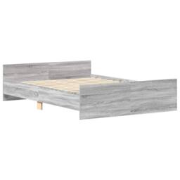 Berkfield Home Bed Frame with Headboard & Footboard Grey Sonoma 140x200 cm - thumbnail 3