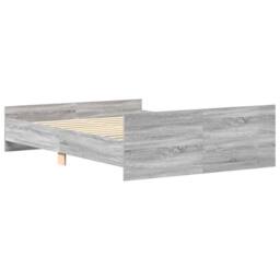 Berkfield Home Bed Frame with Headboard & Footboard Grey Sonoma 140x200 cm - thumbnail 7