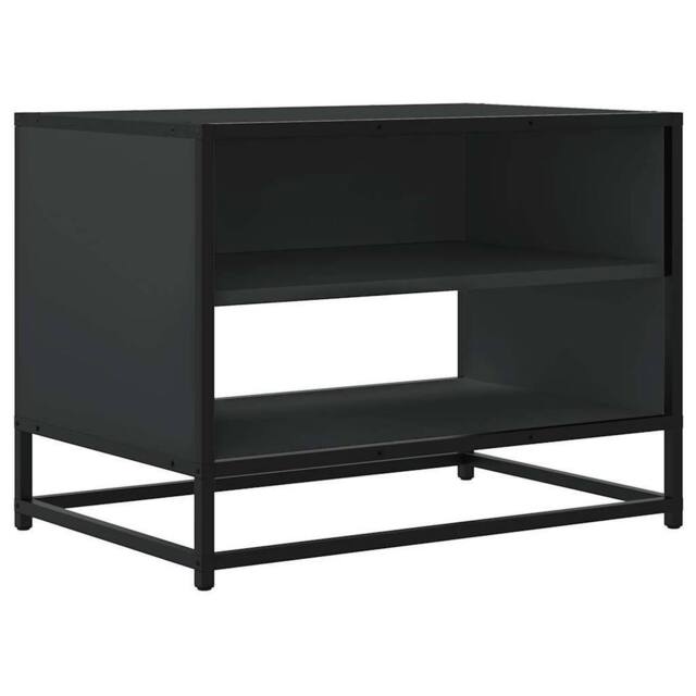 Berkfield Home TV Cabinet Black 61x40x46 cm Engineered Wood & Metal - Size: 61 x 40 x 46 cm - image 1