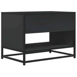 Berkfield Home TV Cabinet Black 61x40x46 cm Engineered Wood & Metal - Size: 61 x 40 x 46 cm - thumbnail 6