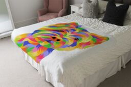 Benjamin Tate Design Amazing Illustration Dog Designer Blanket in Natural - Size: 120 cm x 150 cm - thumbnail 4