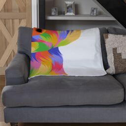 Benjamin Tate Design Amazing Illustration Dog Designer Blanket in Natural - Size: 120 cm x 150 cm - thumbnail 2