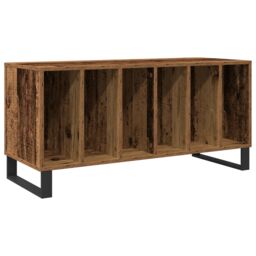 Berkfield Home Record Cabinet Artisan Oak 100x38x48 cm Engineered Wood in Brown - Size: 100 x 38 x 48 cm - thumbnail 2