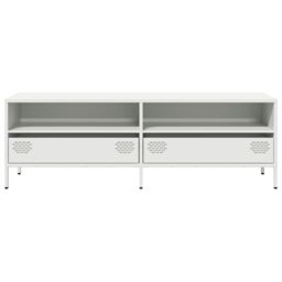 Berkfield Home TV Cabinet White 135x39x43.5 cm Cold-rolled Steel - thumbnail 4