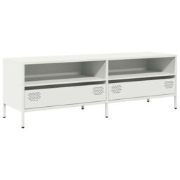 Berkfield Home TV Cabinet White 135x39x43.5 cm Cold-rolled Steel - thumbnail 2