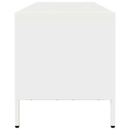 Berkfield Home TV Cabinet White 135x39x43.5 cm Cold-rolled Steel - thumbnail 6