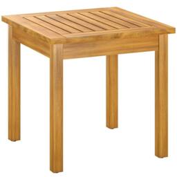 OUTSUNNY Coffee Table Fully Assembled Square Natural Wood - thumbnail 2