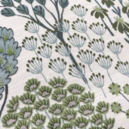 Wylder Ophelia Floral Jacquard Cushion in Green - Size: 50 cm x 50 cm - thumbnail 4