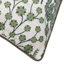 Wylder Ophelia Floral Jacquard Cushion in Green - Size: 50 cm x 50 cm - thumbnail 5