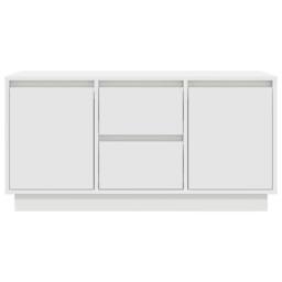 Berkfield Home TV Cabinet with LED Lights White 100x41x50 cm - Size: 100 x 41 x 50 cm - thumbnail 7