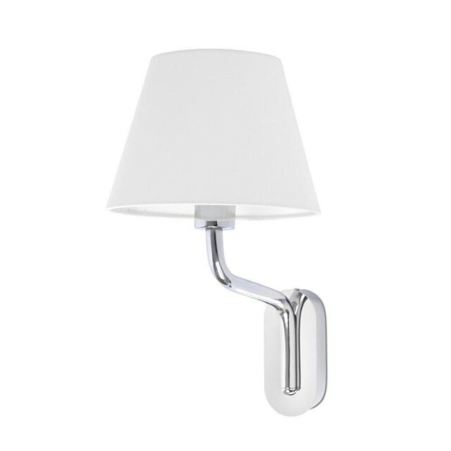 Netlighting Eterna Wall Light with Shade Chrome E27 in Grey