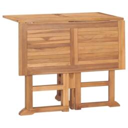 Berkfield Home 5 Piece Folding Outdoor Dining Set Solid Teak Wood in Brown - thumbnail 5