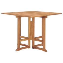 Berkfield Home 5 Piece Folding Outdoor Dining Set Solid Teak Wood in Brown - thumbnail 4