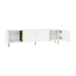 Rolipo White High Gloss TV Cabinet Set 170cm with Matching Coffee Table - thumbnail 6