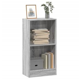 Berkfield Home Bookcase Grey Sonoma 40x24x76 cm Engineered Wood - Size: 40 x 24 x 76 cm - thumbnail 1