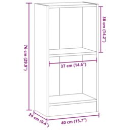 Berkfield Home Bookcase Grey Sonoma 40x24x76 cm Engineered Wood - Size: 40 x 24 x 76 cm - thumbnail 9