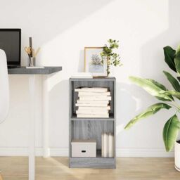 Berkfield Home Bookcase Grey Sonoma 40x24x76 cm Engineered Wood - Size: 40 x 24 x 76 cm - thumbnail 3