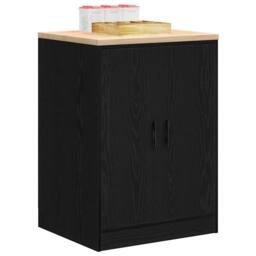 Berkfield Home Garage Storage Cabinet Black 60x51x85 cm Solid Wood Pine - Size: 60 x 51 x 85 cm - thumbnail 4