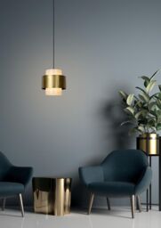 Netlighting Firmin Classic Pendant Light Ø 30cm 1xE27 Matt Gold Brass - thumbnail 4
