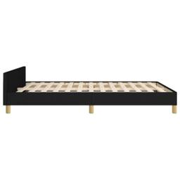 Berkfield Home Durable Bed Frame with Headboard Black 180x200cm Super King Fabric - thumbnail 6
