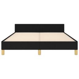 Berkfield Home Durable Bed Frame with Headboard Black 180x200cm Super King Fabric - thumbnail 5