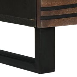 Berkfield Home TV Cabinet 100x33.5x46 cm in Solid & Engineered Wood in Brown - thumbnail 6