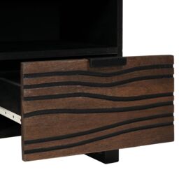 Berkfield Home TV Cabinet 100x33.5x46 cm in Solid & Engineered Wood in Brown - thumbnail 7