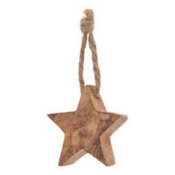 Lemon Pavilion Furniture and Decor Star Hanging Decorations (Pack of 90), Wood, L8 x W12 x H35 cm, Brown - thumbnail 3