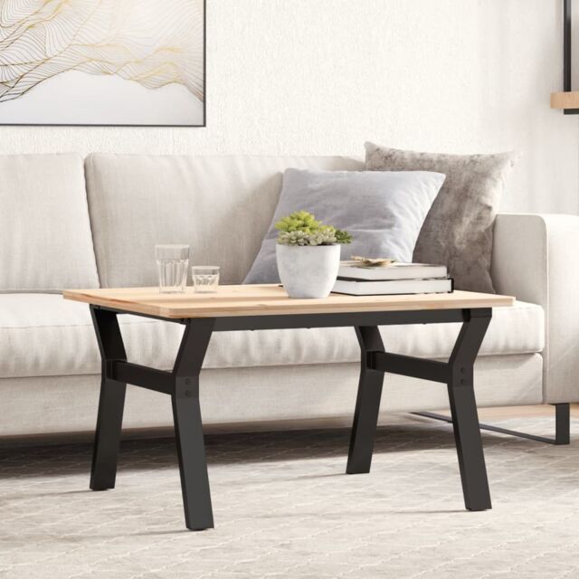 Berkfield Home Coffee Table Legs Y-Frame 70x60x43 cm Steel in Black - Size: 70 x 60 x 43 cm - image 1
