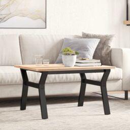 Berkfield Home Coffee Table Legs Y-Frame 70x60x43 cm Steel in Black - Size: 70 x 60 x 43 cm - thumbnail 1