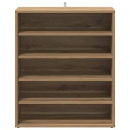 Berkfield Home Shoe Cabinet Artisan Oak 60x35x70 cm Engineered Wood in Brown - Size: 60 x 35 x 70 cm - thumbnail 5