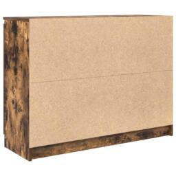 Berkfield Home Sideboard with Drawers Smoked Oak 100.5x35x76 cm Engineered Wood in Brown - thumbnail 8